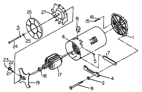 Generator Diagram and Parts List for 8865-5-L4000  Briggs and Stratton Generator